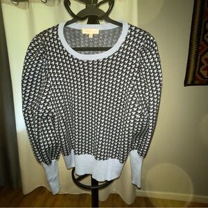 Philosophy Black and Blue Houndstooth Sweater